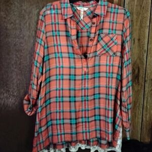 Matilda Jane Multicolor Plaid Blouse